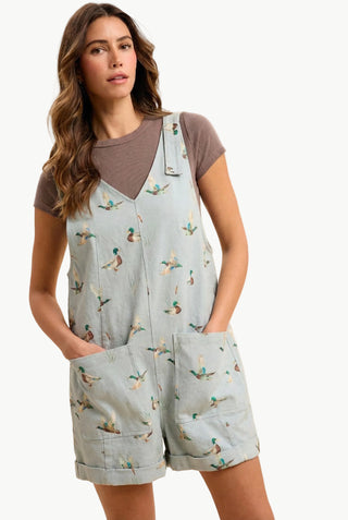 Maria Mallard Print Loose Fit Romper
