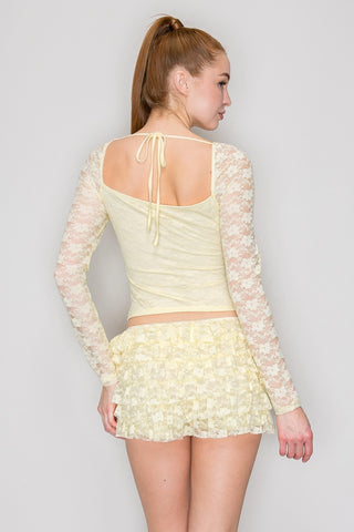Mia Lace Square Neck Top