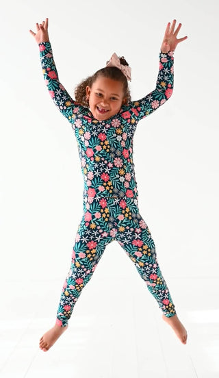 Bird and Bean Girls Maren Floral Pajamas