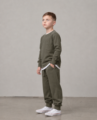 Little Bipsy Boys Green Waffle Top
