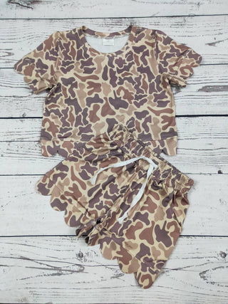 Baby Girls Camo Scallop Short Set