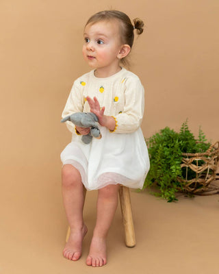 Viverano Lemon Embroidered Tutu Dress