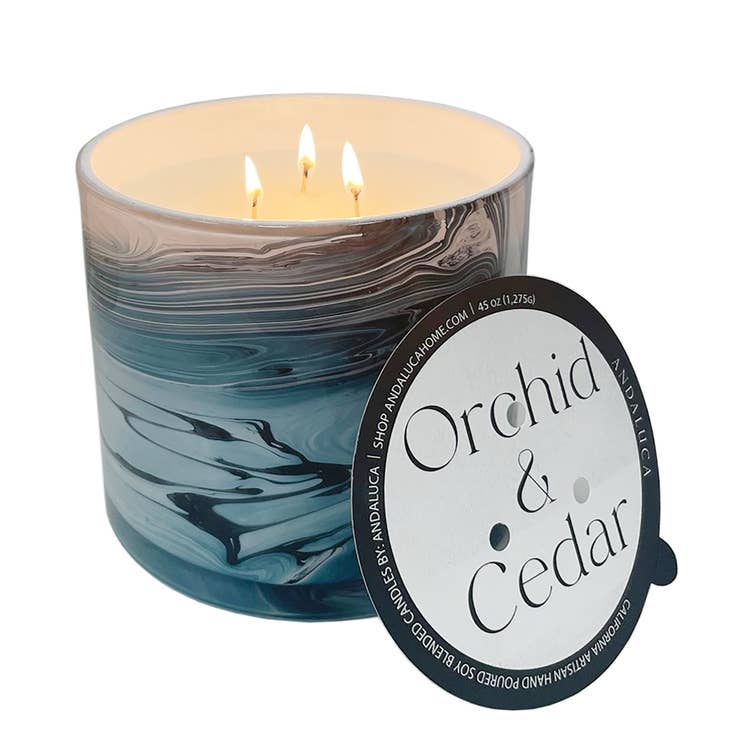 Andaluca Swirl Glass Extra Large Candles