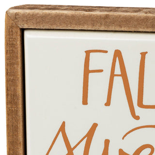Fall Sweet Fall Box Sign Mini