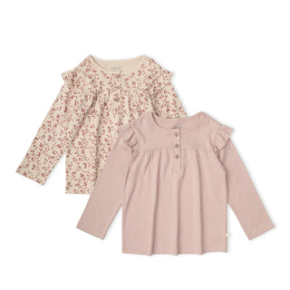 Organic Ruffle Petal Whispers Shirt Set