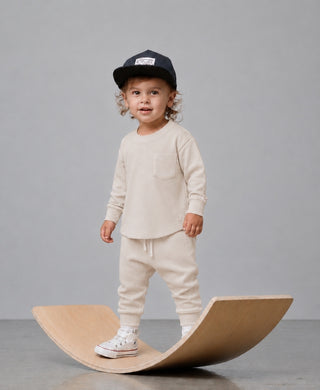 Little Bipsy Baby Boys Cream Waffle Top