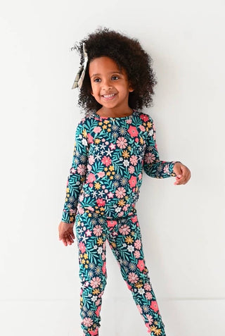 Bird and Bean Girls Maren Floral Pajamas