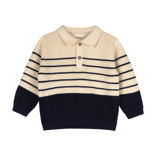 Viverano Baby Boy Stripe Polo Pullover Set