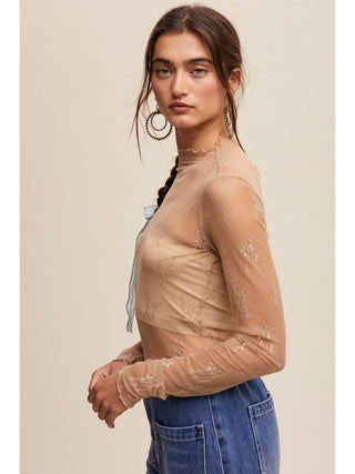 Lillian Sheer Unlined Lace Top