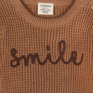 Viverano Smile Embroidered Sweater Jumpsuit