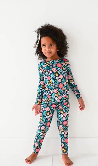 Bird and Bean Girls Maren Floral Pajamas