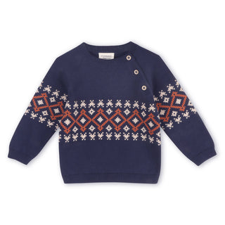 Viverano Fair Isle Raglan Sleeve Pullover Sweater
