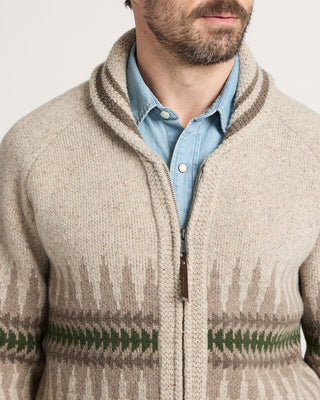 Pendleton Sawtooth Buck Lambswool Zip Cardigan