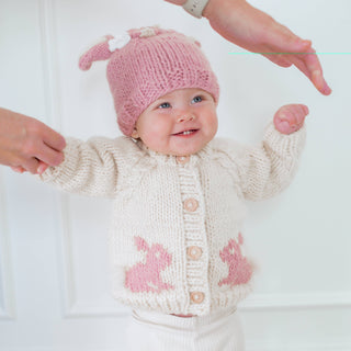 Huggalugs Rosy Pink Bunny Cardigan