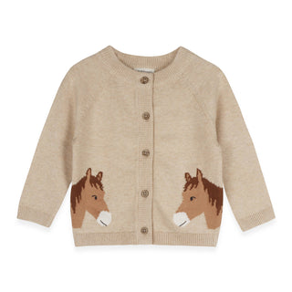 Viverano Baby Horse Jacquard Cardigan