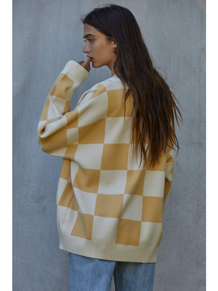 By Together Check Me Out Cardigan