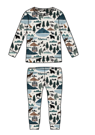 Bird and Bean Kids Wild Mountain Pajamas