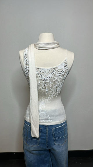 Miss Me Scarf Tank Top