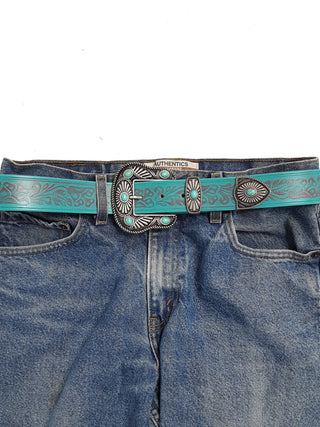 Western Buckle with Embossed Belt