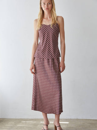 Jeanie Dotted Spaghetti Top