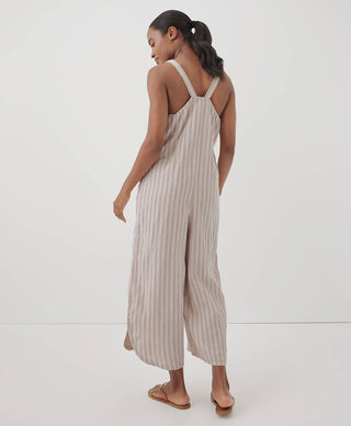 Pact Coastal Double Gauze Tie-Strap Jumpsuit