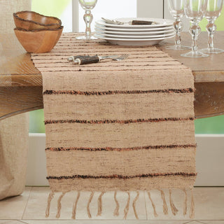 Table Runner Earthy Stripe Design