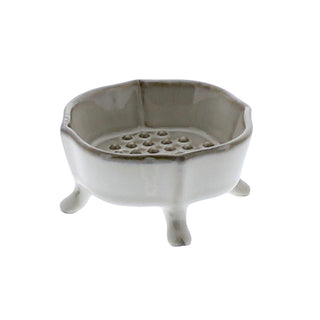 Ceramic Rue Footed Soap Dish