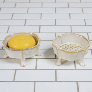 Ceramic Rue Footed Soap Dish
