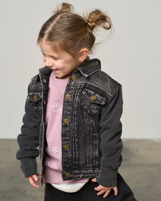 Little Bipsy Baby Washed Hooded Denim Jacket