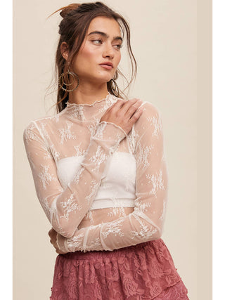 Lillian Sheer Unlined Lace Top