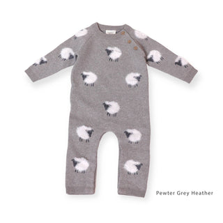 Viverano Baby Furry Sheep Jacquard Jumpsuit