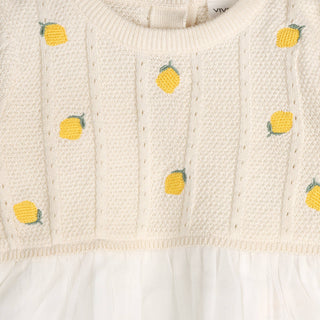 Viverano Lemon Embroidered Tutu Dress