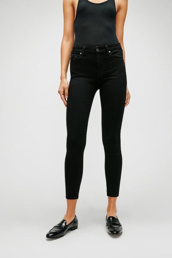 7 For All Mankind Ankle Skinny Slim Black