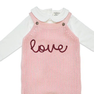 Viverano LOVE Embroidered Sweater Overall Set