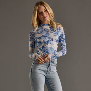 Panache Mina Floral Mesh Top