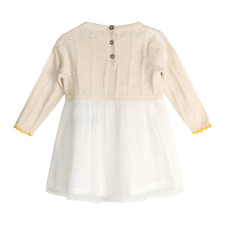 Viverano Lemon Embroidered Tutu Dress