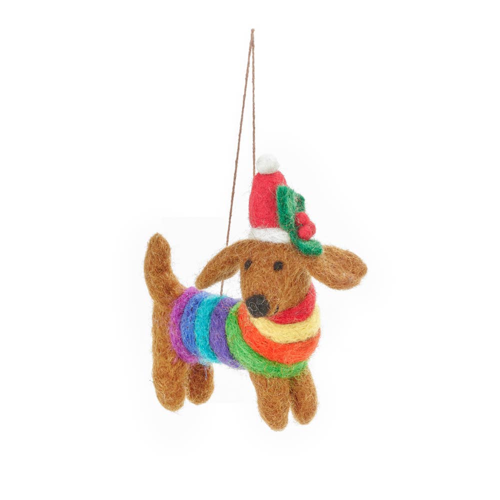 Felt So Good Festive Rainbow Dog