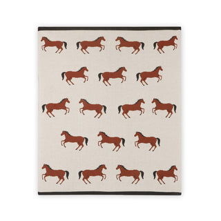 Viverano Horse Organic Jacquard Knit Blanket
