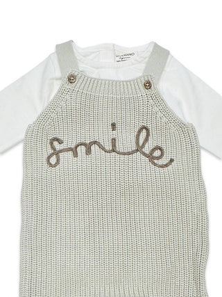 Viverano Smile Embroidered Sweater Overall Set