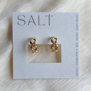 Salt Criss Cross Hoop Earrings