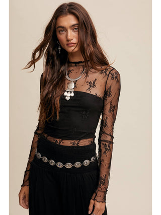 Lillian Sheer Unlined Lace Top