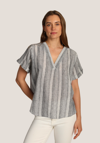 Dylan Avery Linen Stripe Top