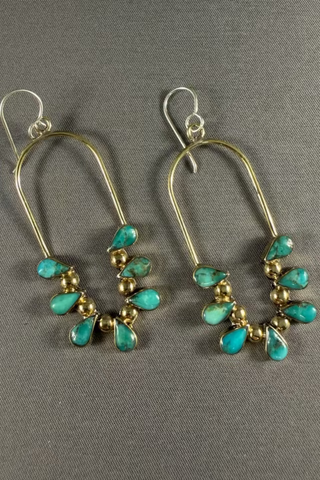 Boho Sol Turquoise Earrings