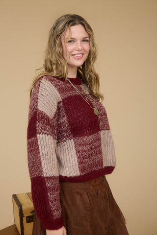 Jana Plaid Crewneck Pullover