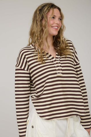 Tisha Split Neck Top