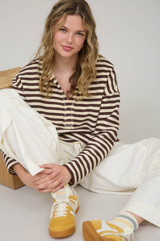 Tisha Split Neck Top
