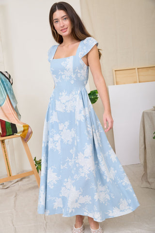 Andrea Floral Bell Midi Dress