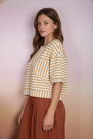 Trinity Button Down Knit Top
