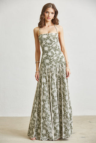 Blithe Floral Fitted Maxi Dress