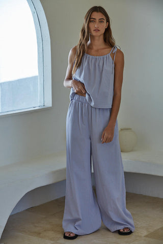 Shiloh Woven Tie Top